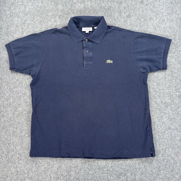 Lacoste Polo Shirt Men's 5 (Measures Large) Short Sleeve Classic Fit Blue - Picture 1 of 7